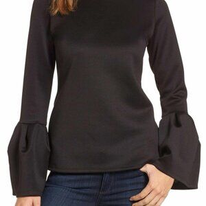 Halogen Elegant Black Bell Sleeve Tee